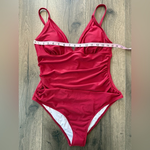 NWT Cupshe Dark Red One Piece Swimsuit Size Large - Picture 10 of 11